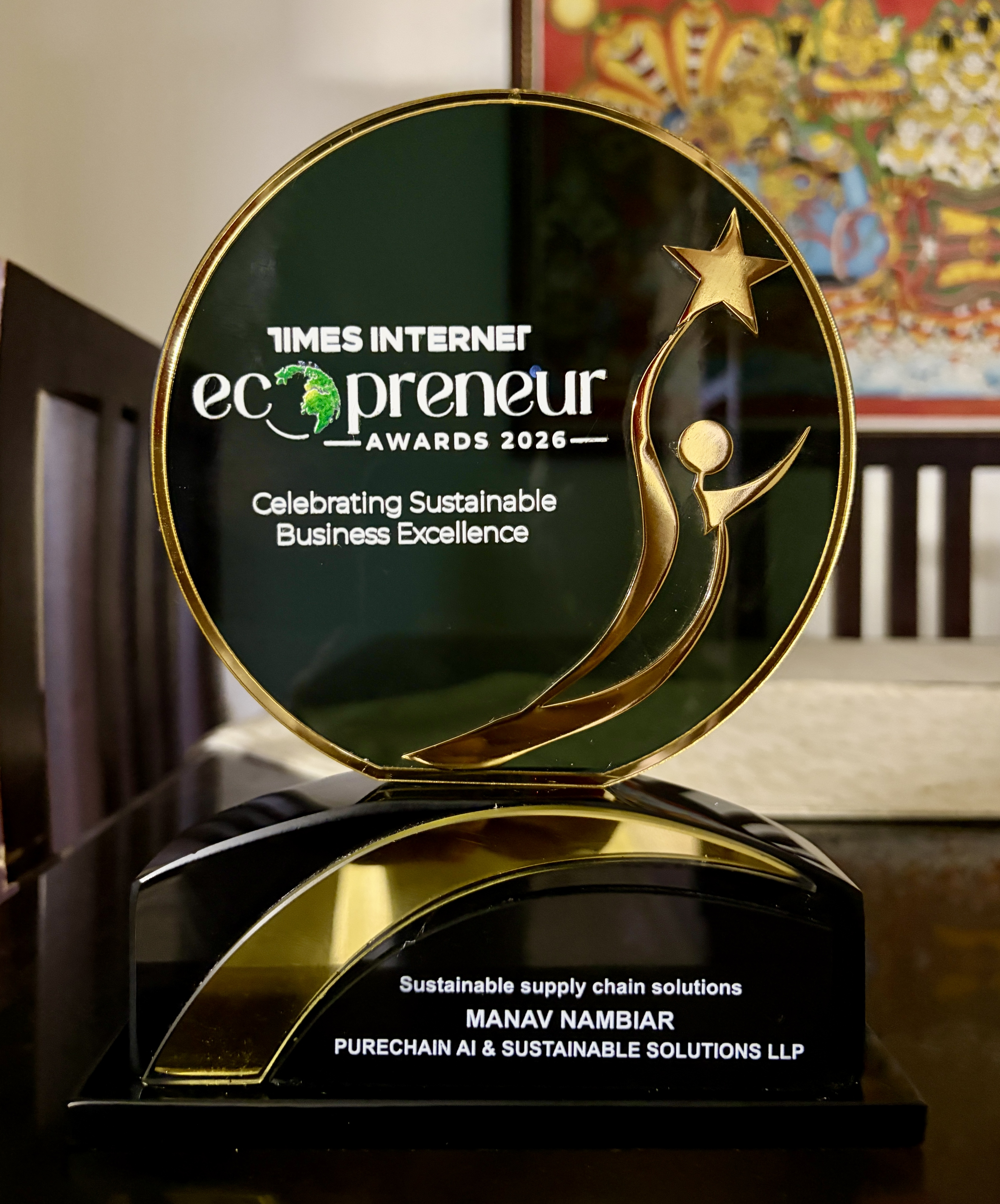 Times Internet Ecopreneur Trophy